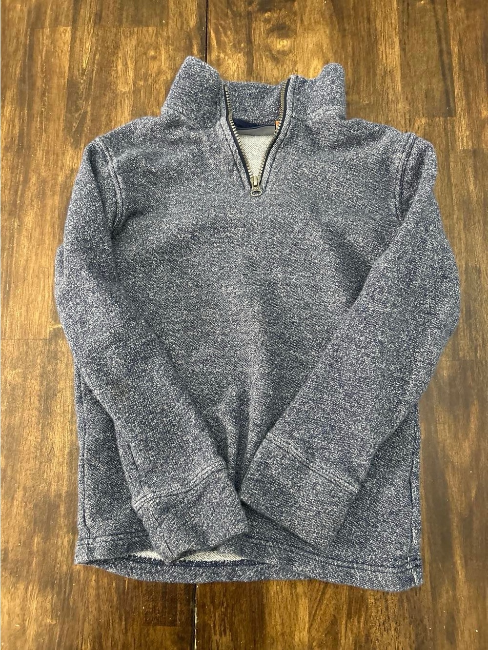 The Children's Place Blue Heathered Quarter-Zip Pullover